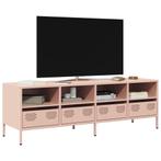 vidaXL Tv-meubel 135x39x43,5 cm koudgewalst staal roze, Huis en Inrichting, Minder dan 50 cm, Verzenden, Nieuw, Minder dan 100 cm