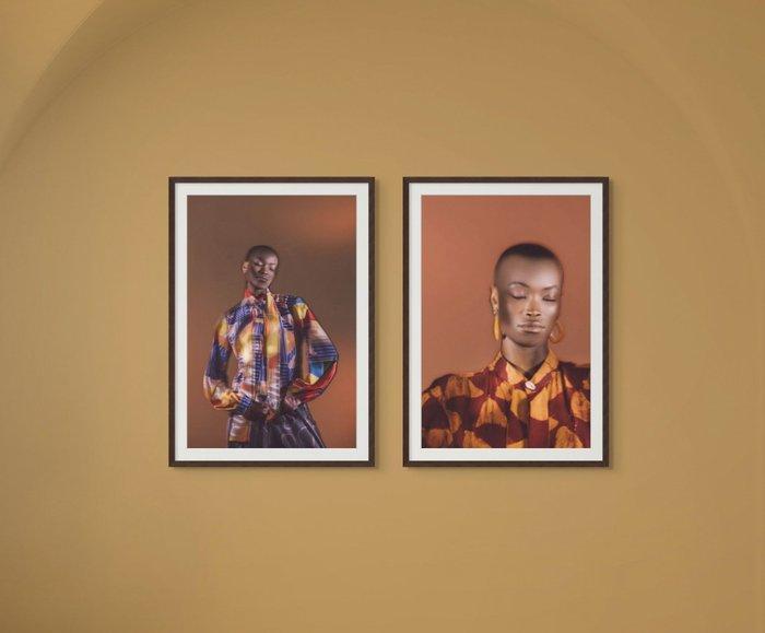 Marta Romashina - South African Silhouettes (diptych), Antiek en Kunst, Kunst | Designobjecten