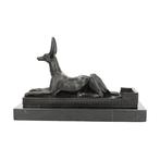 sculptuur, Seth, Egyptische hond - 21 cm - Brons, Marmer, Antiek en Kunst