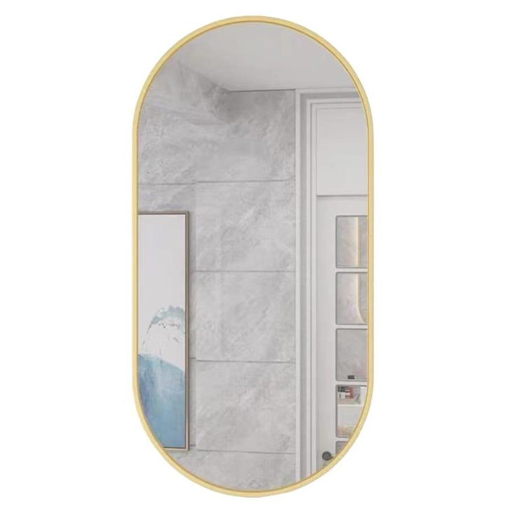 Ovale spiegel 100x50cm Goud | Retourdeal 40% Korting, Antiek en Kunst, Antiek | Spiegels, 100 tot 150 cm, Ovaal, Minder dan 100 cm
