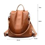 2dekans | Glennoo Anti-diefstal Rugzak Dames - Rugtas dames, Ophalen of Verzenden, Zo goed als nieuw, Bruin