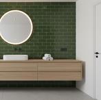 Wandtegel Equipe Trendy Handvorm Urano Groen Glans 6,5x13, Nieuw, Minder dan 20 cm, 10 m² of meer, Wandtegels