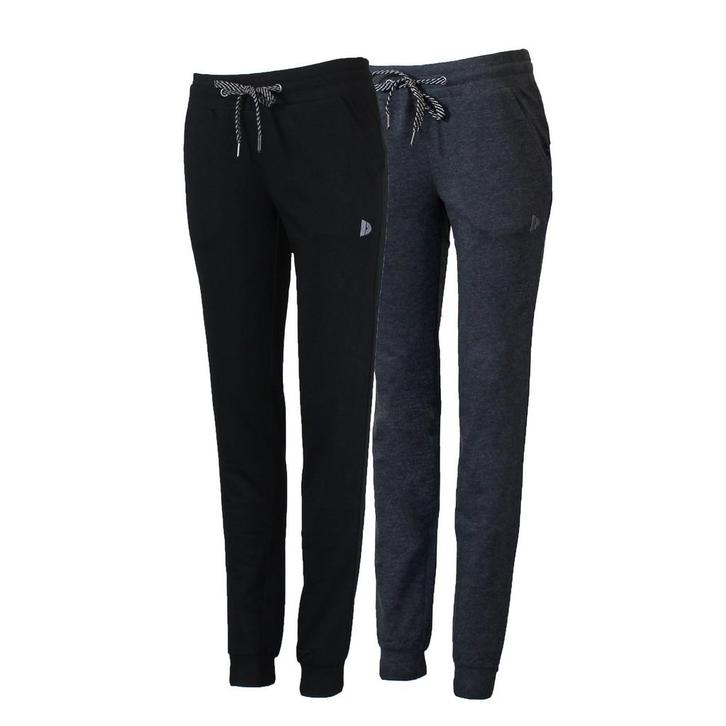 Donnay Donnay Dames - 2-Pack - Joggingbroek Puck - Zwart &, Kleding | Dames, Broeken en Pantalons, Nieuw, Verzenden