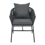 2 Tuinstoelen met touwgaas - Donkergrijs, Tuin en Terras, Tuinstoelen, Verzenden, Nieuw