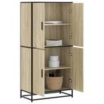 vidaXL buffetkast 68x35x139 cm bewerkt hout sonoma, Huis en Inrichting, Minder dan 50 cm, Verzenden, Nieuw, Minder dan 100 cm
