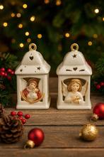 Beeldje - Een Paar Porseleinen theelichtjes - Porselein, Antiek en Kunst