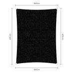 Rechthoek schaduwdoek - Zwart - Waterdoorlatend - 3,0 x 4,0, Ophalen of Verzenden, Nieuw