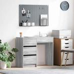 vidaXL Bureau met lade Grijs Sonoma 90 x 37,5 x 75 cm, Huis en Inrichting, Bureaus, Verzenden, Nieuw