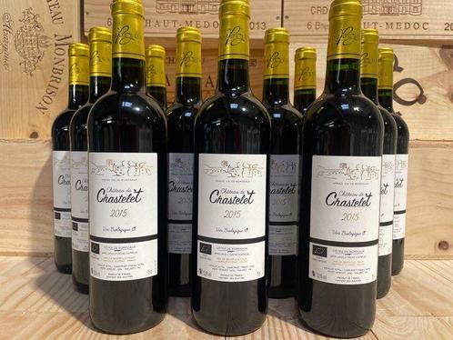 2015 Château de Chastelet - Bordeaux - 12 Flessen (0.75, Verzamelen, Wijnen