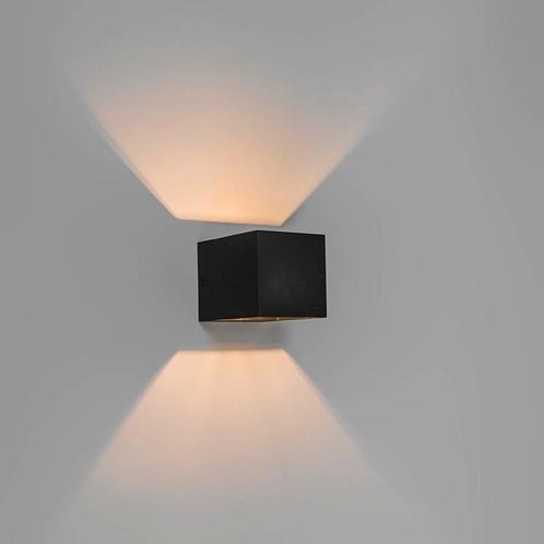 Moderne wandlamp zwart met lichteffect - Transfer, Huis en Inrichting, Lampen | Wandlampen, Nieuw