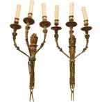 Wandlamp (2) - Lodewijk XVI - Brons, Antiek en Kunst