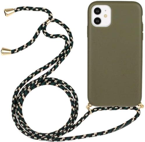 iPhone 13 Crossbody TPU Hoesje met Koord Groen, Telecommunicatie, Mobiele telefoons | Hoesjes en Frontjes | Apple iPhone, Nieuw