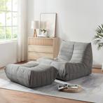 Relaxstoel Kodsø lounge fauteuil met voetenbank microvezel g, Huis en Inrichting, Fauteuils, Verzenden, Nieuw