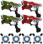 KidsTag Lasergame kopen - 4 laserguns rood/groen + 4 vesten, Nieuw, Ophalen of Verzenden
