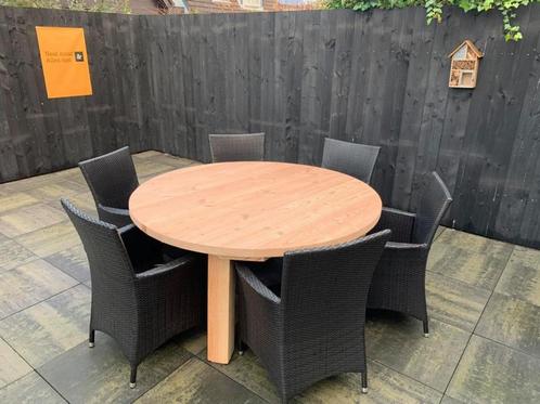 Robuuste RONDE Tuintafel Douglas | 4 pers | GRATIS BEZORGD, Tuin en Terras, Tuintafels, Nieuw, Hout, Rond, Verzenden
