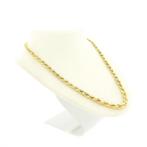 Gouden gedraaide collier | 47,5 cm (schakelketting, ketting), Sieraden, Tassen en Uiterlijk, Kettingen, Ophalen of Verzenden, Gebruikt