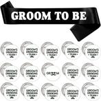 21-delige Vrijgezellenfeest XL deluxe set Groom to Be, Kleding | Heren, Trouwkleding en Trouwaccessoires, Verzenden, Zwart, Nieuw