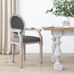 vidaXL Eetkamerstoel 54x56x96,5 cm stof donkergrijs, Huis en Inrichting, Stoelen, Verzenden, Nieuw, Grijs