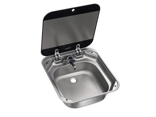 WASBAK RVS INBOUW MET DEKSEL - SNG 4245, Watersport en Boten, Bootonderdelen, Nieuw, Zeilboot of Motorboot, Ophalen of Verzenden