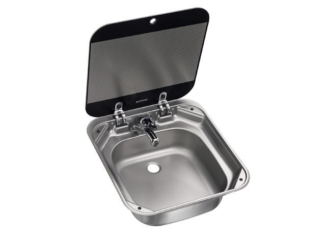 WASBAK RVS INBOUW MET DEKSEL - SNG 4245, Watersport en Boten, Bootonderdelen, Nieuw, Zeilboot of Motorboot, Ophalen of Verzenden