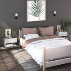 vidaXL Nachtkastjes 2 st wandgemonteerd hoogglans wit, Huis en Inrichting, Minder dan 45 cm, Verzenden, Nieuw, Minder dan 55 cm