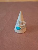 Ring zilver met turquoise steen, Sieraden, Tassen en Uiterlijk, Armbanden, Nieuw, Met edelsteen, Zilver, Verzenden