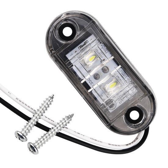Led sidemarker contourverlichting 2led 12/24V wit, Auto diversen, Auto-accessoires, Verzenden