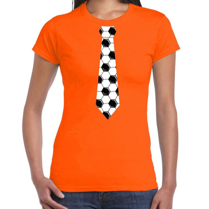 Oranje fan shirt / kleding Holland voetbal stropdas EK/ WK.., Hobby en Vrije tijd, Feestartikelen, Ophalen of Verzenden