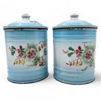 Specerijenbus (2) - Emaille, Staal - Emaille blikken set, Antiek en Kunst