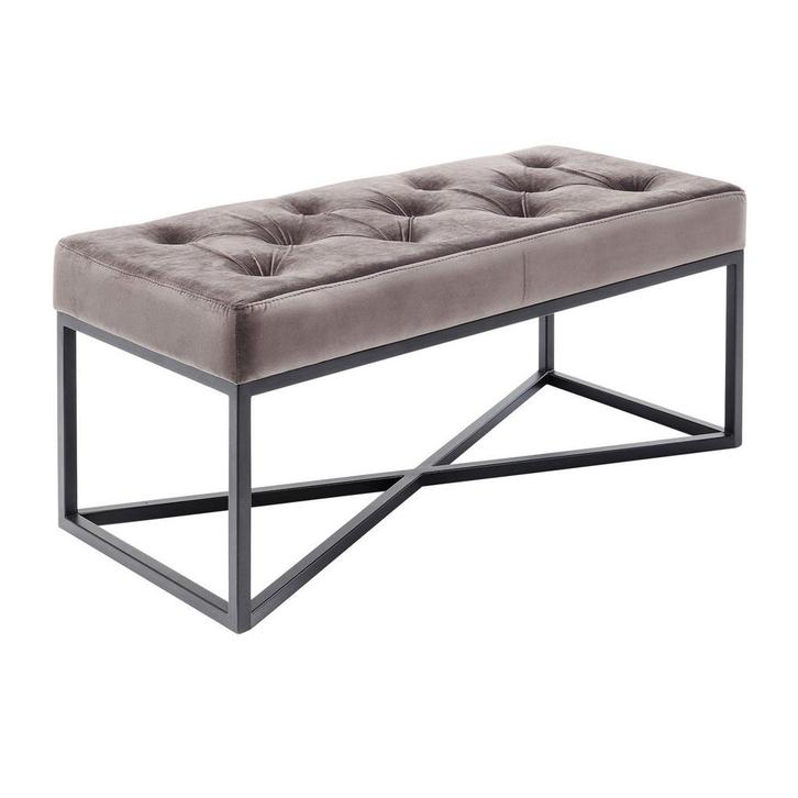 *WOONWINKEL* Kare Design Crossover Fluwelen Halbankje Grijs, Huis en Inrichting, Banken | Bankstellen, Nieuw, Stof, Verzenden