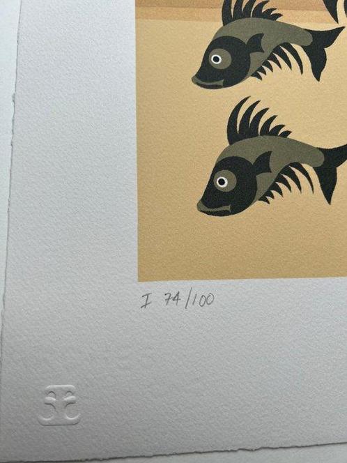 M.C. Escher (1898-1972) - Infinity Fishes (Pisces), Antiek en Kunst, Antiek | Overige Antiek