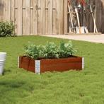vidaXL Plantenbak 80x60 cm massief grenenhout bruin, Tuin en Terras, Bloembakken en Plantenbakken, Verzenden, Nieuw, Hout