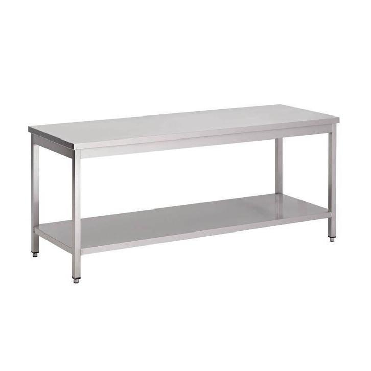 RVS werktafel met onderblad | 60 cm diep | 8 Formaten, Zakelijke goederen, Horeca | Meubilair en Inrichting, Verzenden