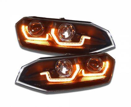 Koplampen VW Polo VI 2G 17-20 LED Dynamic Zwart, Auto-onderdelen, Carrosserie en Plaatwerk, Ophalen of Verzenden