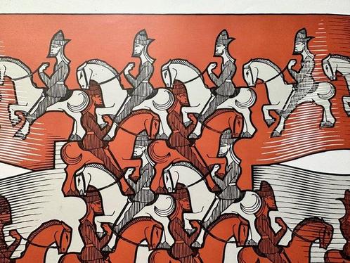 Maurits Cornelis Escher (1898-1972) - Les cavaliers, Antiek en Kunst, Antiek | Overige Antiek