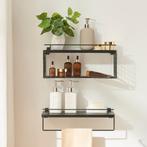 Wandplank Vik set van 2 zwart [en.casa], Huis en Inrichting, Verzenden, Nieuw