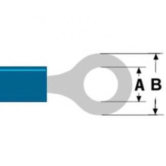 Kabelschoen - Ring (A: 4.3 mm, B: 8.0 mm, 100 stuks, Blauw), Doe-het-zelf en Verbouw, Elektra en Kabels, Nieuw, Verzenden