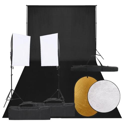 vidaXL Fotostudioset met verlichtingsset, achtergrond en, Audio, Tv en Foto, Fotografie | Fotostudio en Toebehoren, Nieuw, Verzenden