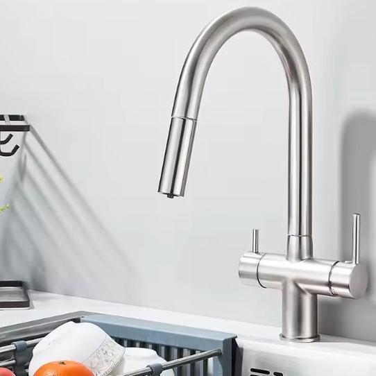 Verlengstuk Keukenkraan 360° Warm en Koud met Dubbele Hendel, Huis en Inrichting, Badkamer | Badkamermeubels, Nieuw, Verzenden