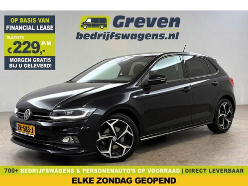 Vw Polo 1.0 TSI R-line LED | Carpl | ACC | Navi | PDC, Auto's, Volkswagen, Te koop, Handgeschakeld, Financial lease, Benzine, Zwart