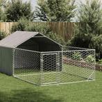 vidaXL Hondenkennel met ren 5x2x1,5 m gegalvaniseerd staal, Dieren en Toebehoren, Verzenden, Nieuw