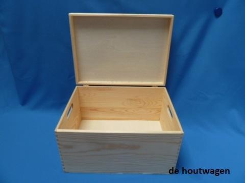 kist met deksel  nieuwe modellen met betere scharnieren, Huis en Inrichting, Woonaccessoires | Kisten, Minder dan 50 cm, Nieuw