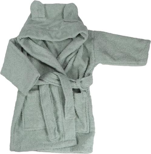 MamaLoes Beer Badstof Stone Green 0-1jr Baby Badjas ML010309, Kinderen en Baby's, Badjes en Verzorging, Nieuw, Verzenden