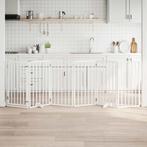 vidaXL Hondenhek met deur opvouwbaar 6 panelen wit 300 cm, Dieren en Toebehoren, Honden-accessoires, Verzenden, Nieuw