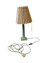 Klassieke keramieken tafellamp met marmerlook en geplooide k, Ophalen of Verzenden, Nieuw