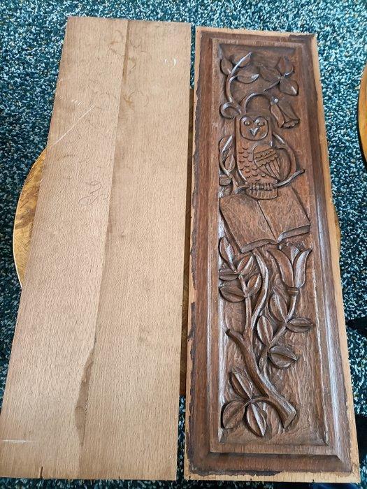 Decoratief ornament (2) - Frankrijk - Eiken panelen set, Antiek en Kunst, Kunst | Designobjecten