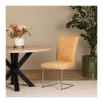 Leren eetkamerstoel Retro, Huis en Inrichting, Ophalen of Verzenden, Nieuw, Leer, Modern