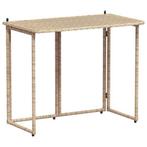 Inklapbare Poly Rattan Tafel | Tweedekansje | RUIM â¬30, Tuin en Terras, Tuintafels, Ophalen of Verzenden, Nieuw, Rechthoekig