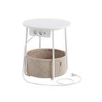 Salontafel - Moderne Stijl - Opbergruimte - Wit &amp; Bruin, Huis en Inrichting, Tafels | Salontafels, Ophalen of Verzenden, Nieuw