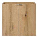 Wastafelonderkast Newport 60x60x40 cm eikenkleurig en zwart, Huis en Inrichting, Badkamer | Badkamermeubels, Verzenden, Nieuw